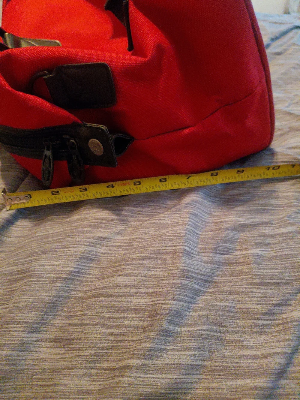 Red Travel Tote Bag with Front Pocket - Unbranded
